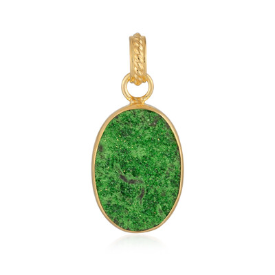 Ciondolo in argento con Uvarovite