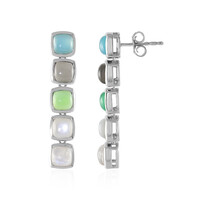 Orecchini in argento con Calcedonio Acqua (KM by Juwelo)