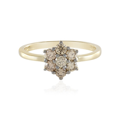 Anello in oro con Diamante Champagne SI2