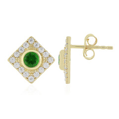 Orecchini in oro con Diopside Russo