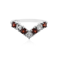 Anello in argento con Granato Mozambico