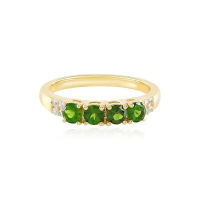 Anello in argento con Diopside Russo