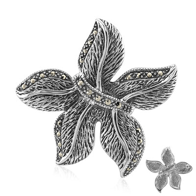 Spilla in argento con Marcassite (Annette classic)