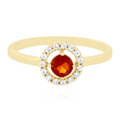 Anello in oro con Cianite Arancione della Tanzania