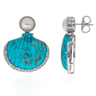 Orecchini in argento con Turchese Kingman Mohave Blu (Dallas Prince Designs)