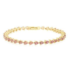 Bracciale in oro con Zaffiro Padparadscha (non riscaldato) (AMAYANI)