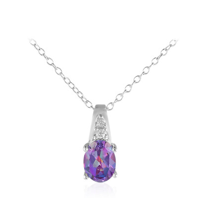 Collana in argento con Topazio Mistico Mirtillo