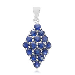 Ciondolo in argento con Zaffiro Blu