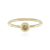 Anello in oro con Diamante Champagne I3