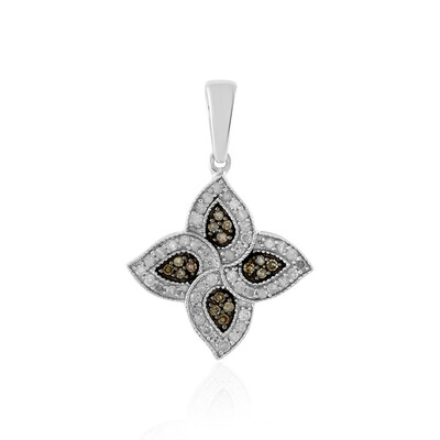 Ciondolo in argento con Diamante Champagne I4