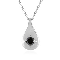 Collana in argento con Diamante Nero