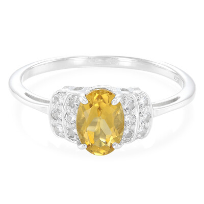 Anello in argento con Quarzo Champagne