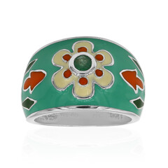 Anello in argento con Smeraldo Brasiliano (TPC)