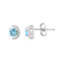 Orecchini in argento con Topazio Blu Svizzero