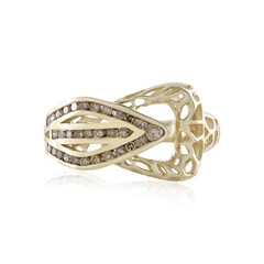 Anello in oro con Diamante Champagne I2 (Ornaments by de Melo)