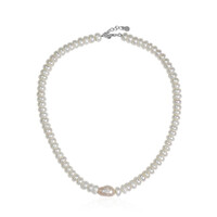 Collana in argento con Perla d'Acqua Dolce Pesca (TPC)