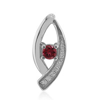 Ciondolo in argento con Spinello Rosa