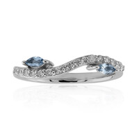 Anello in argento con Acquamarina Ofiki