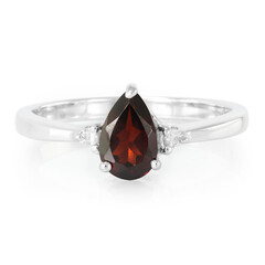 Anello in argento con Granato Mozambico