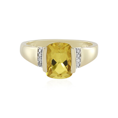 Anello in oro con Berillo Dorato