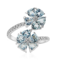 Anello in argento con Topazio Blu Cielo