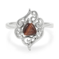 Anello in argento con Occhio di Tigre Rosso