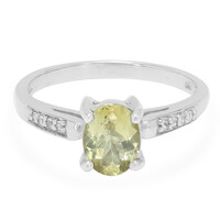 Anello in argento con Apatite Lemon