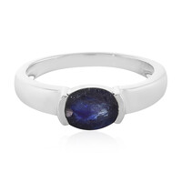 Anello in argento con Zaffiro Blu del Madagascar