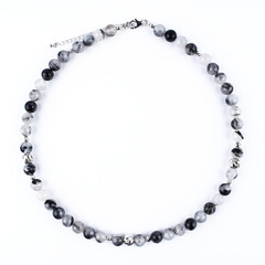 Collana in argento con Quarzo Tormalinato