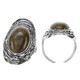 Anello in argento con Legno Fossile (dagen)