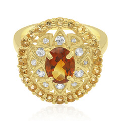 Anello in argento con Citrino Madeira