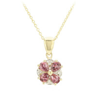 Collana in oro con Zaffiro Padparadscha (non riscaldato)