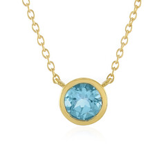 Collana in argento con Topazio Blu Svizzero