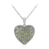 Collana in argento con Peridoto della Birmania