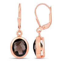 Orecchini in argento con Quarzo Fumè