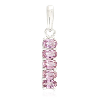 Ciondolo in argento con Zaffiro Ceylon Porpora (non riscaldato)