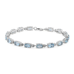 Bracciale in argento con Topazio Blu Cielo