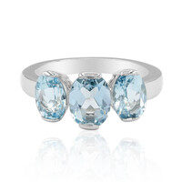 Anello in argento con Topazio Blu Cielo
