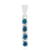Ciondolo in argento con Diamante Blu I3