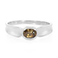 Anello in argento con Zircone Cannella