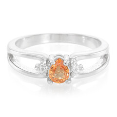 Anello in argento con Zaffiro Arancione