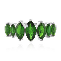 Anello in argento con Diopside Russo