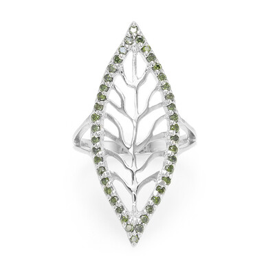Anello in argento con Diamante Fancy