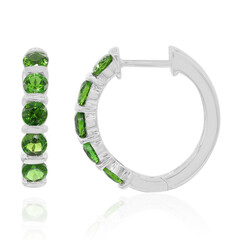 Orecchini in argento con Diopside Russo