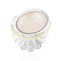 Anello placcato in oro con Morganite