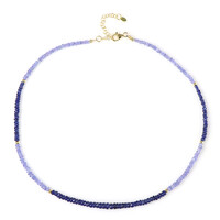 Collana in argento con Zaffiro Blu del Madagascar