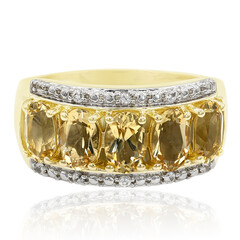Anello in oro con Berillo Xia Dorato