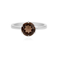 Anello in argento con Quarzo Fumè