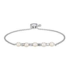 Bracciale in argento con Perla d'Acqua Dolce Bianca