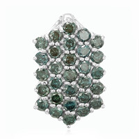 Ciondolo in argento con Diamante Fancy